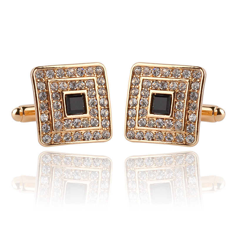 French twist crystal cuff link creative tie shirt cufflink men's and women's jewelry