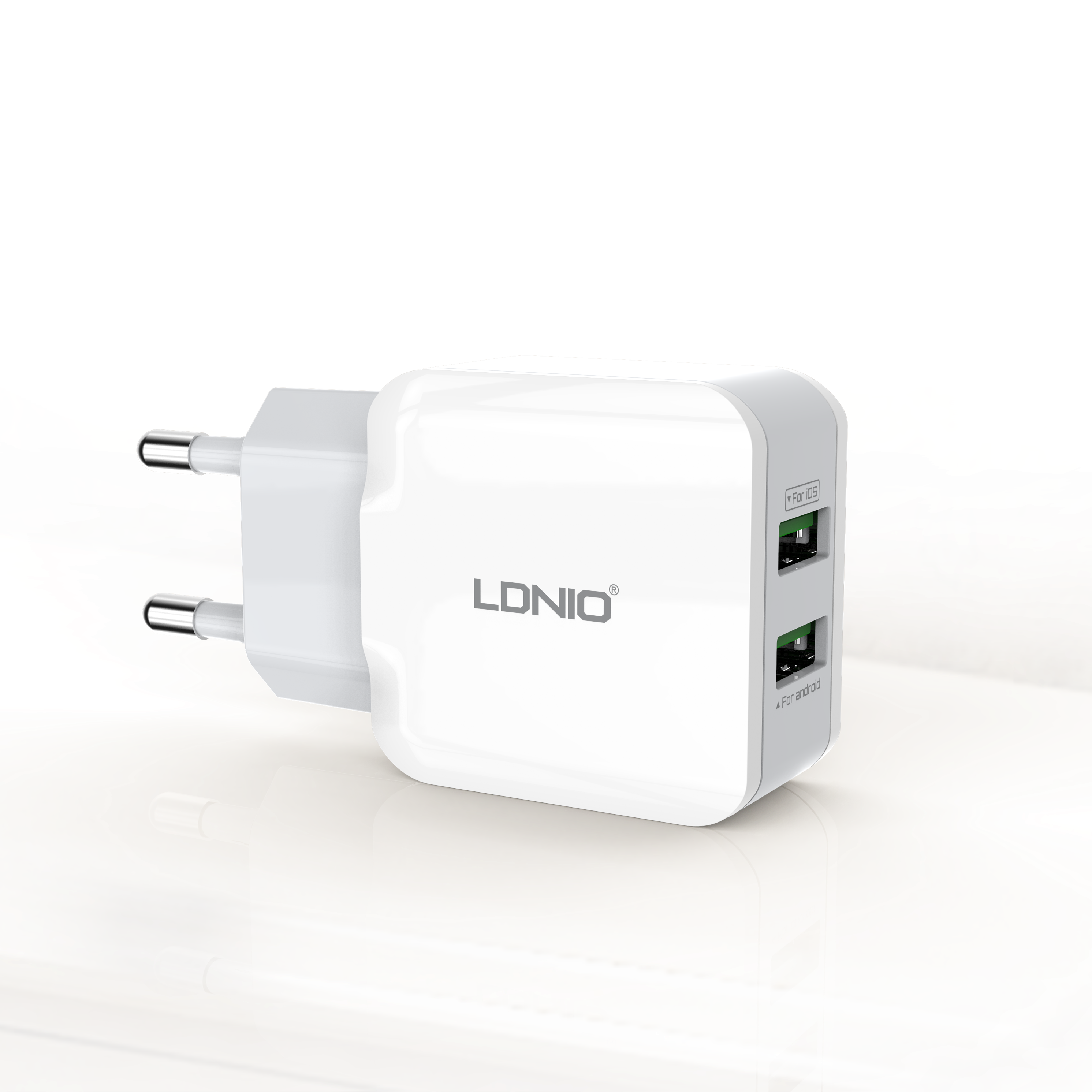 Настенное зарядное устройство LDNIO A2202 с 5 в 2,4 А для ЕС