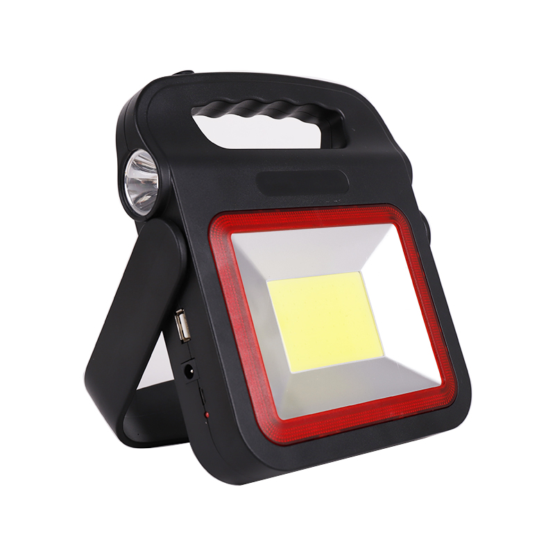 700 Lumen COB Portable Solar Flood Lights With Power Bank Rechargeable LED Work Lights