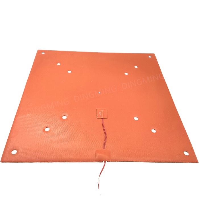 Flexible Silicone Rubber Heater Pad Flat Heating Element With 100k Thermistor