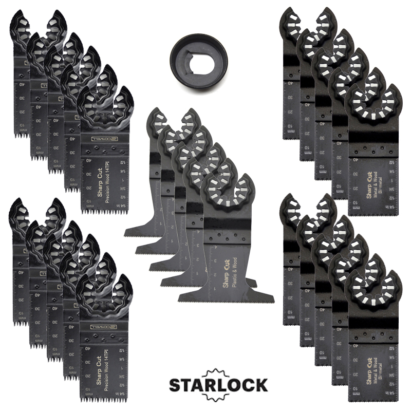 26 шт. Осциллирующие пильные диски Starlock для нескольких ремонтных электроинструментов, как Fein multi master,Dremel пильные диски для нескольких инструментов
