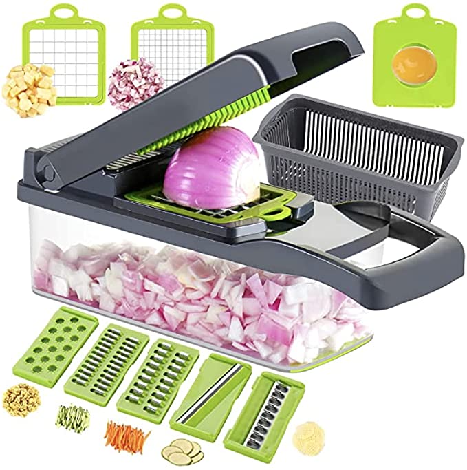 12 In 1 Hand Operated Vegetable Mandoline Slicer Veggie Chopper Food Chopper Onion Cutter Vegetable Slicer/