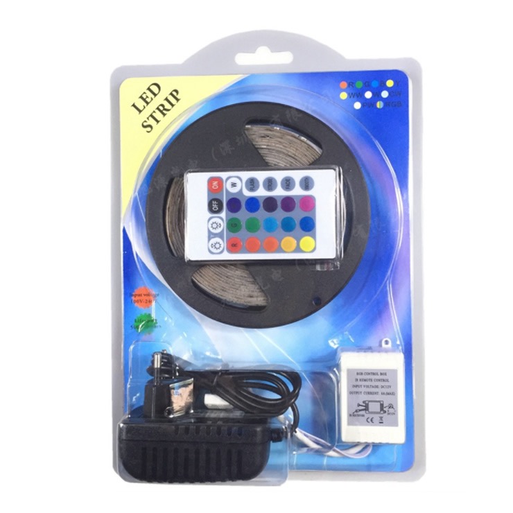 Комплект водонепроницаемой светодиодной ленты rgb IP20 IP65, 16,4 фута, с источником питания 12 В, 2 А, 3 А, 5 А