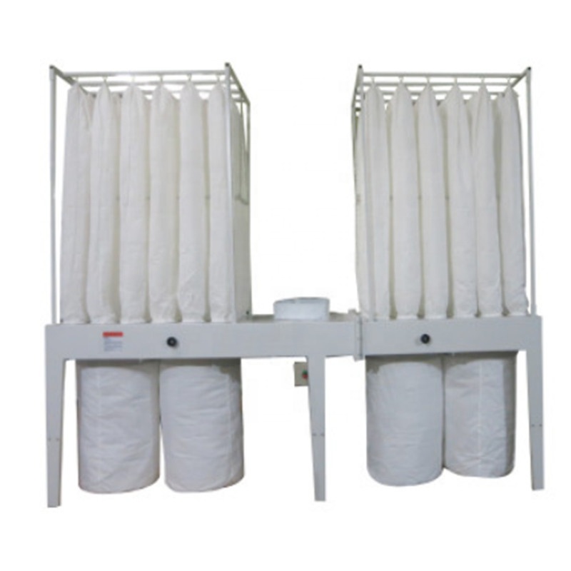 Industrial centrifugal wood dust collector 48 bags filter dust extractor for woodworking machine