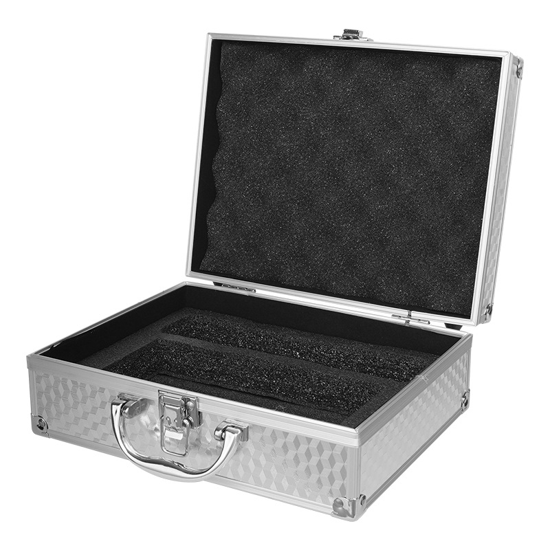 custom Aluminum Alloy Tool Case File Box Portable Safety Equipment Instrument Case Suitcase Outdoor Tool Box with foam insert
