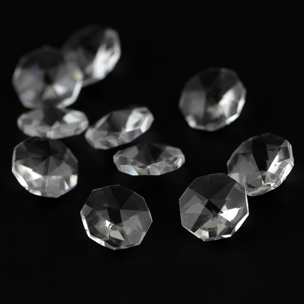 Top Selling Multi Size Colorful K9 Crystal Octagon Beads Exquisite Crystal Beads Strands Home Decorative Chandelier Beads