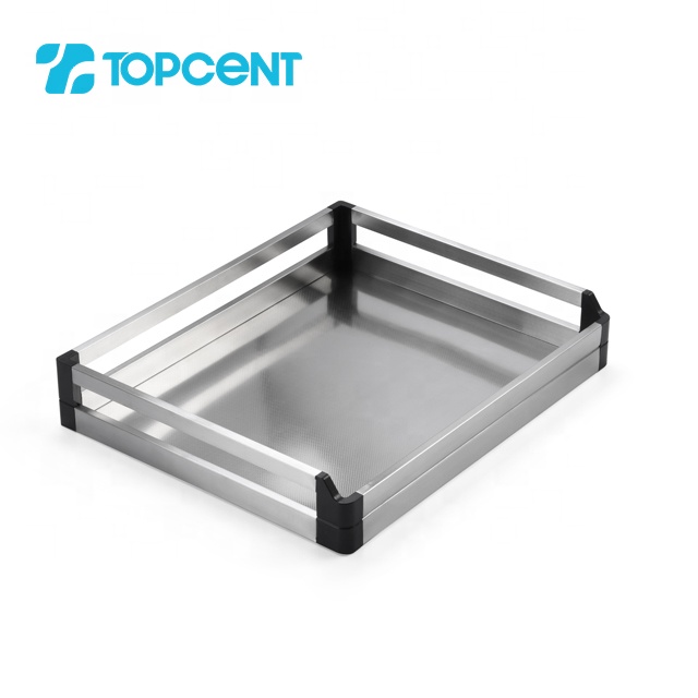 Topcent вращающийся угловой вытащить для мягкого закрытия дверцы для хранения из нержавеющей стали кухонная корзина для кухни