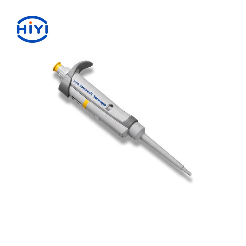 HiYi 20-200 uL Eppendorf Research plus-механическая пипетка 1-канальная переменная желтая для наполнения тарелок, гелей и карандашей