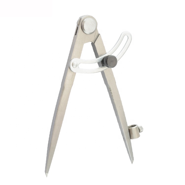 carbon steel metal wood leather drawing scribering compass with wing with pencil holder