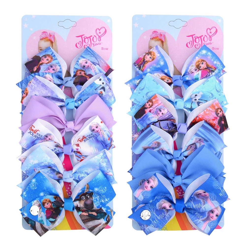 Высококачественная заколка для волос JOJO серии ice and snow, дюйма, с бантом, Детские аксессуары для волос для девочек