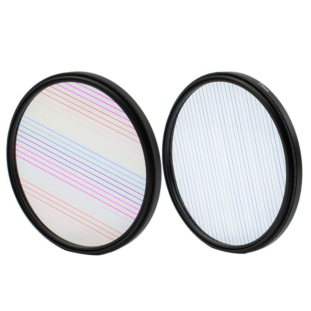 Rainbow Blue Streak Filter Flare for Camera Lens
