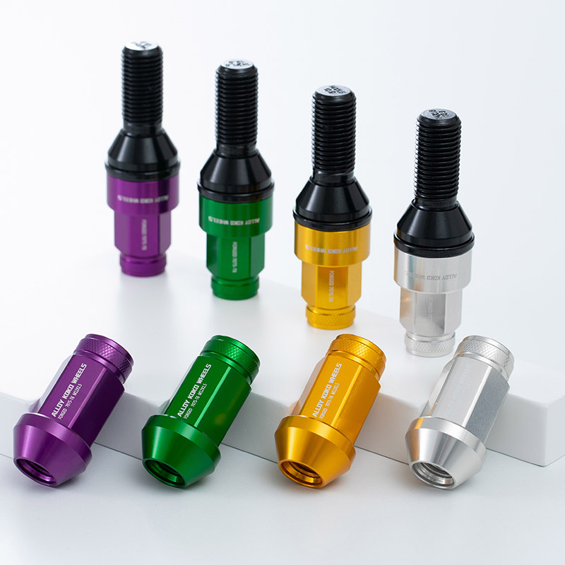 20Pcs/Set 7075-T6 Custom Aviation Grade Aluminum Alloy Wheels Nuts Wheel Bolt Cover Multicolor