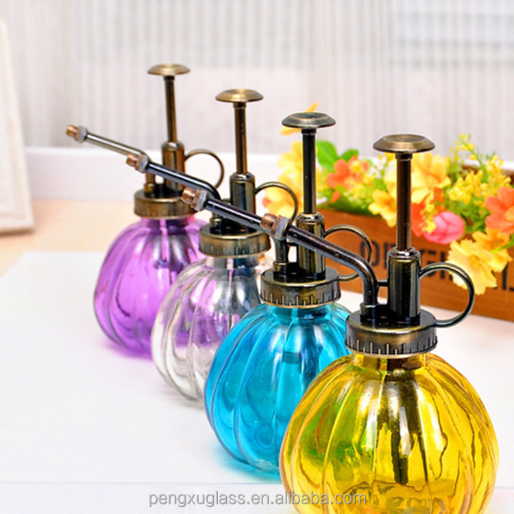Colorful 250ml Garden Glass Plastic Antique Hand-embossed Watering Can