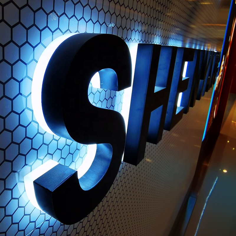 Storefront Business 3D Metal letters LED Logo Outdoor Backlit Signage