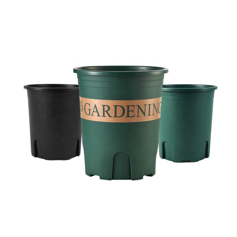 Plastic flower plant pot green plastic nursery pots