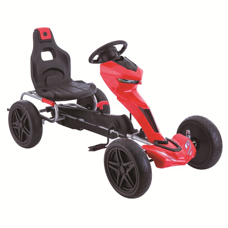 Горячая Распродажа, Новое поступление, Детские гоночные карты go karts, крутой дизайн, педальные карты с одним сиденьем, резиновые колеса, Детская мини-багги