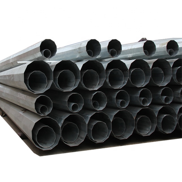 NGCP 65FT Galvanized Steel Pole with 450Mpa for 69kv transmission line 10mm thickness