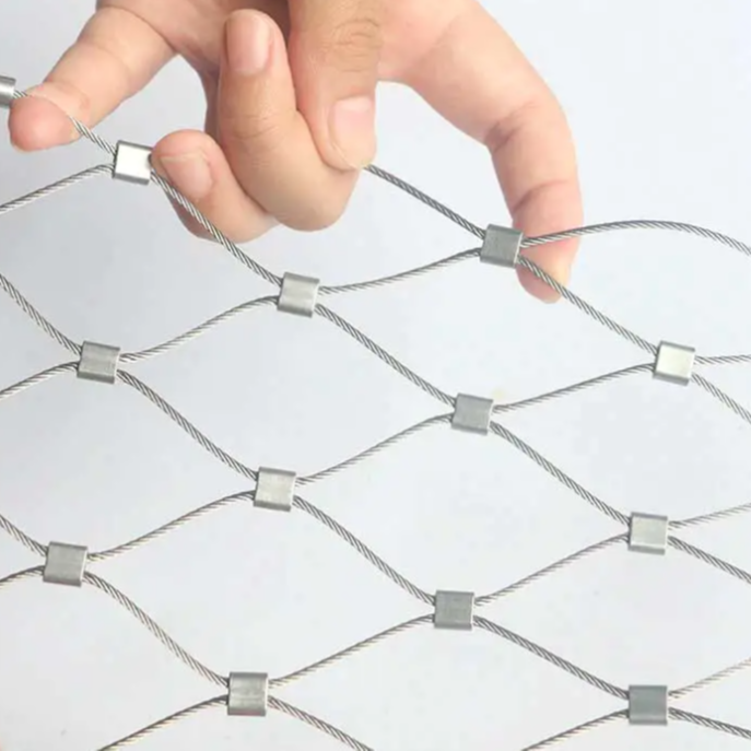 Stainless Steel Architectural X tend Decorative Stainless Steel Wire Mesh SS Rope Mesh For Zoo