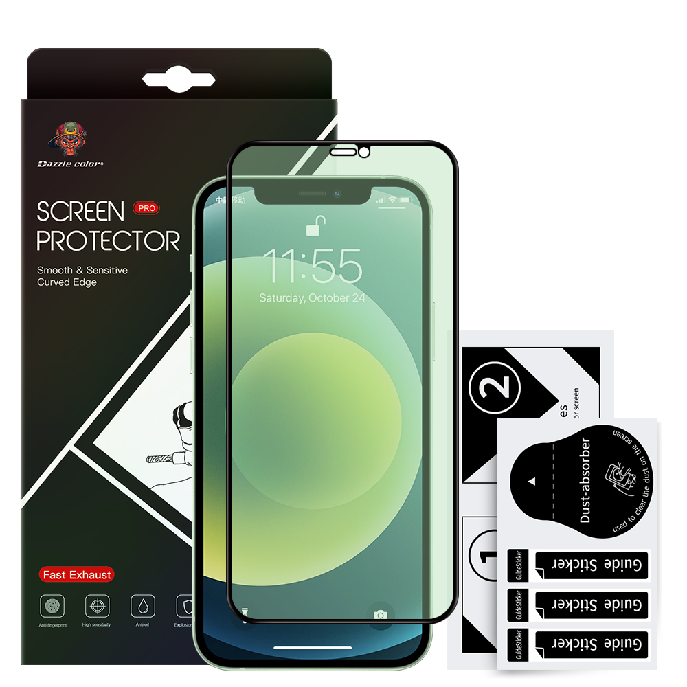 Защитный зеленый HD прозрачный протектор экрана для iPhone 12