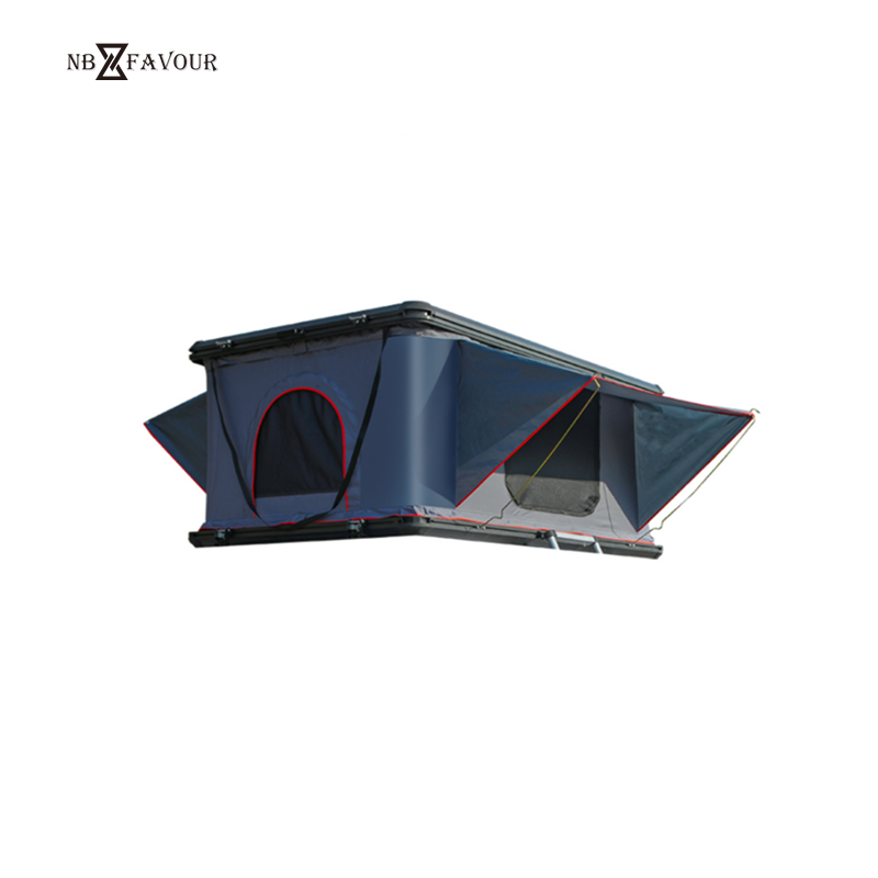 NB-FAVOUR Camping Accessories 3-4 Person Hardtop Car Rooftop Tent Aluminum Alloy Shell Roof Top Tent for 4x4 SUV