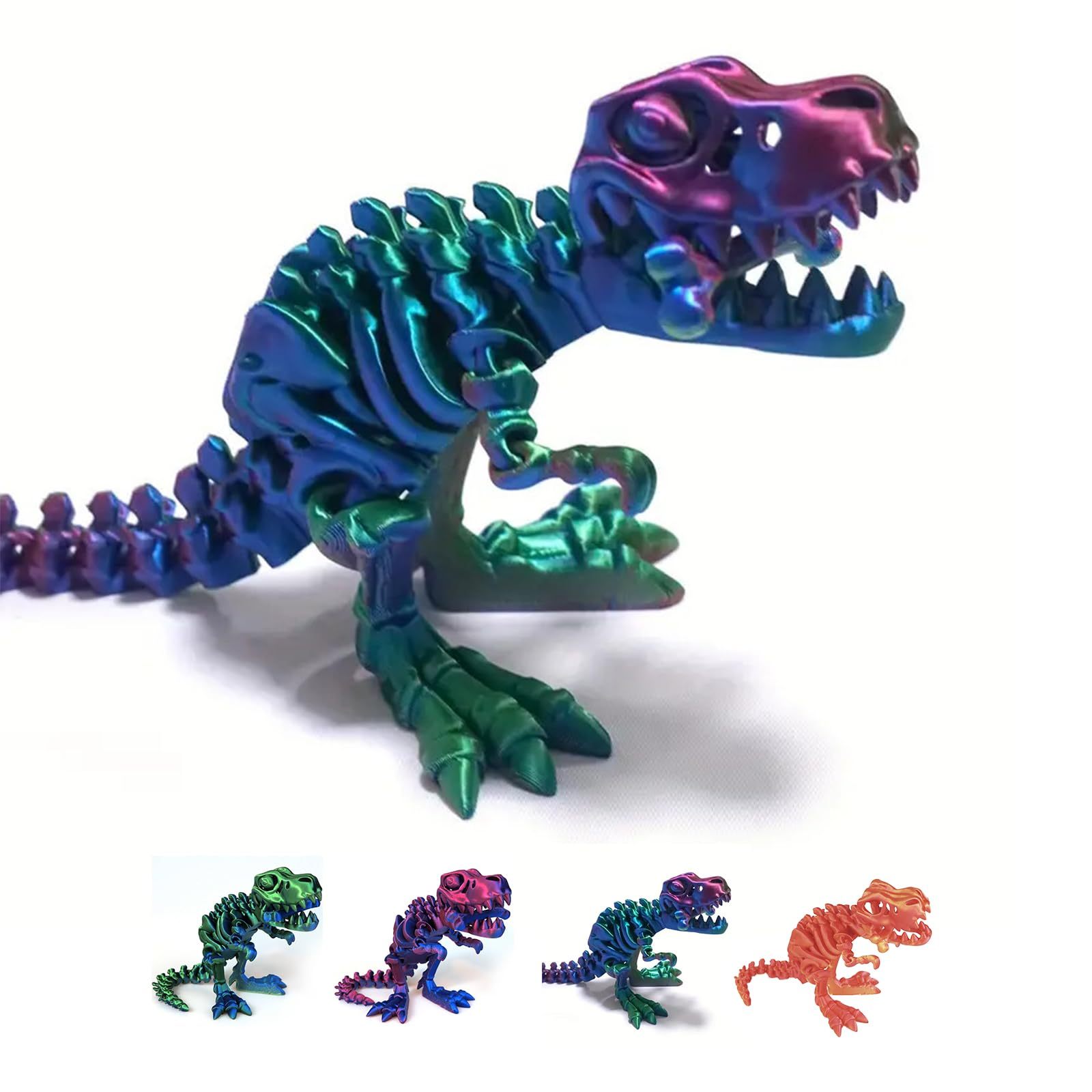 3D Printed Dinosaur Bones Tyrannosaurus Rex Skeleton with Movable Joints