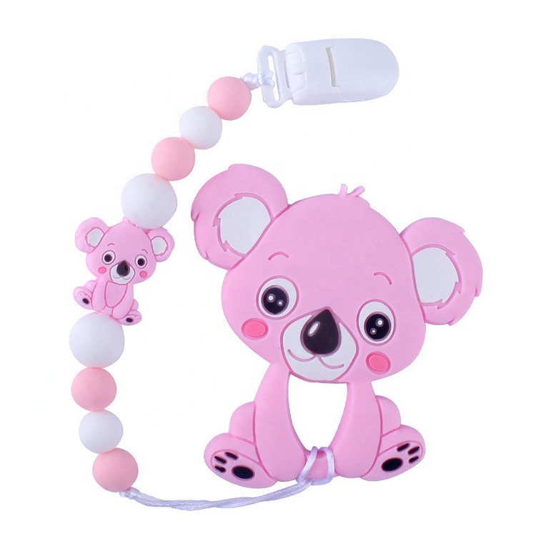BPA Free Chewable Silicone Baby Teething Toy Silicone Teethers Koala Food Grade Silicone Teething Beads DIY