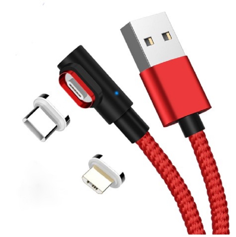 90 градусов Micro Usb C USB кабель 2 в 1 Магнитный быстрая скорость зарядки данных usb кабель