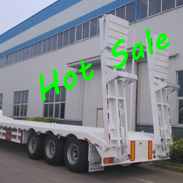 # OYJD 40ft бортовой прицеп из углеродистой стали 3 оси или более alxes использовать excatators транспорт низкий бортовой полуприцеп на продажу