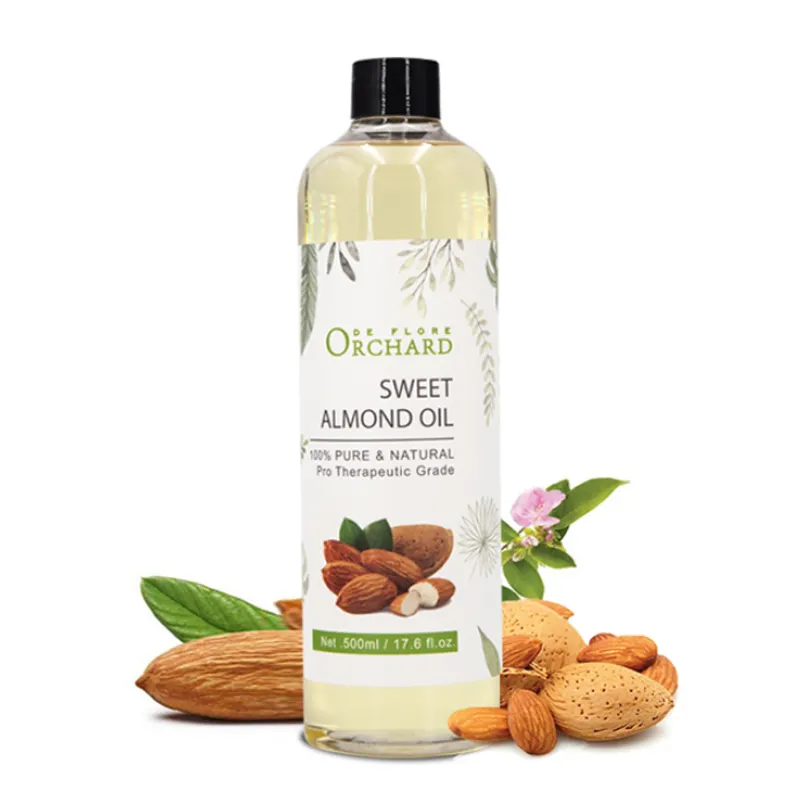 OEM/ODM Sustom Bulk 100% Pure Natural Organic Cold Press face care body Care Massage Sweet Almond Oil
