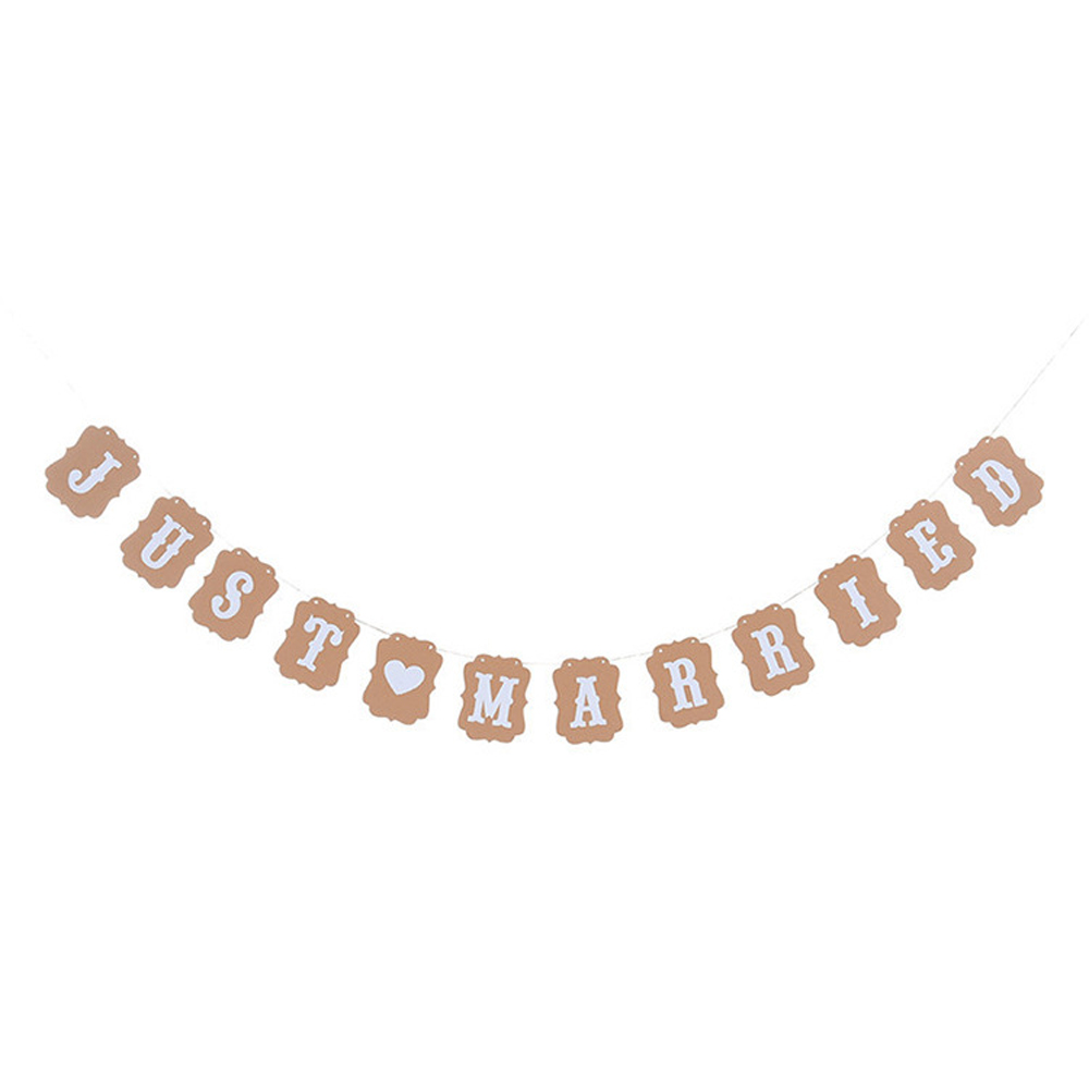 Just Married Banner Party Game Wedding Party Decoration Bridal Shower Booth just married backdrop