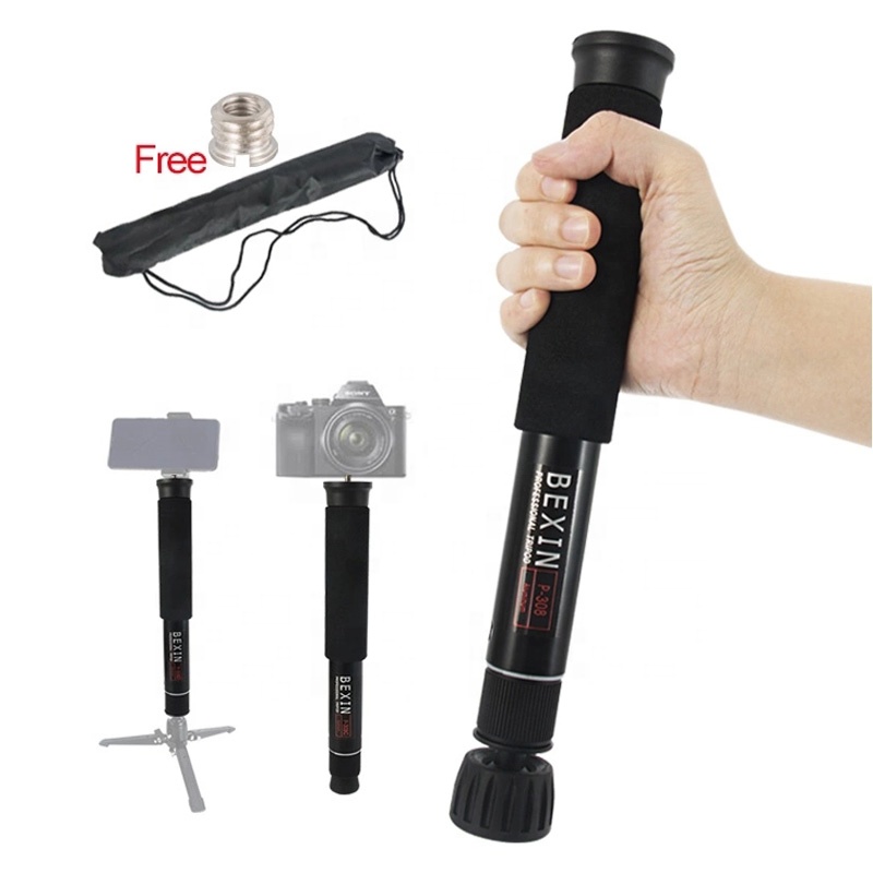 Professional stable travel aluminium selfie stick flexible camera monopod for gopro Canon nikon dslr camera mobile phone