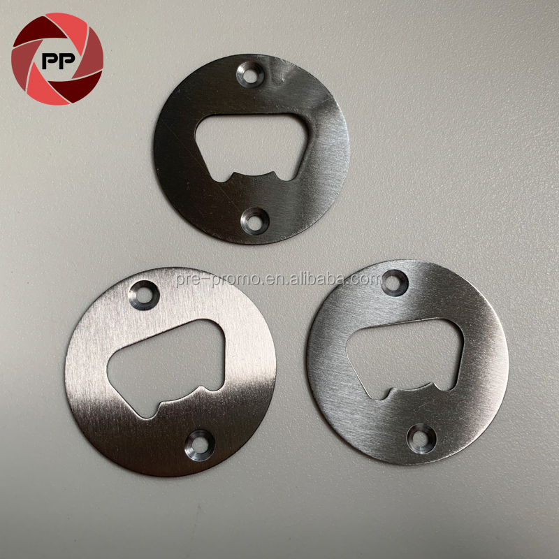 stainless steel cheap round bottle opener parts