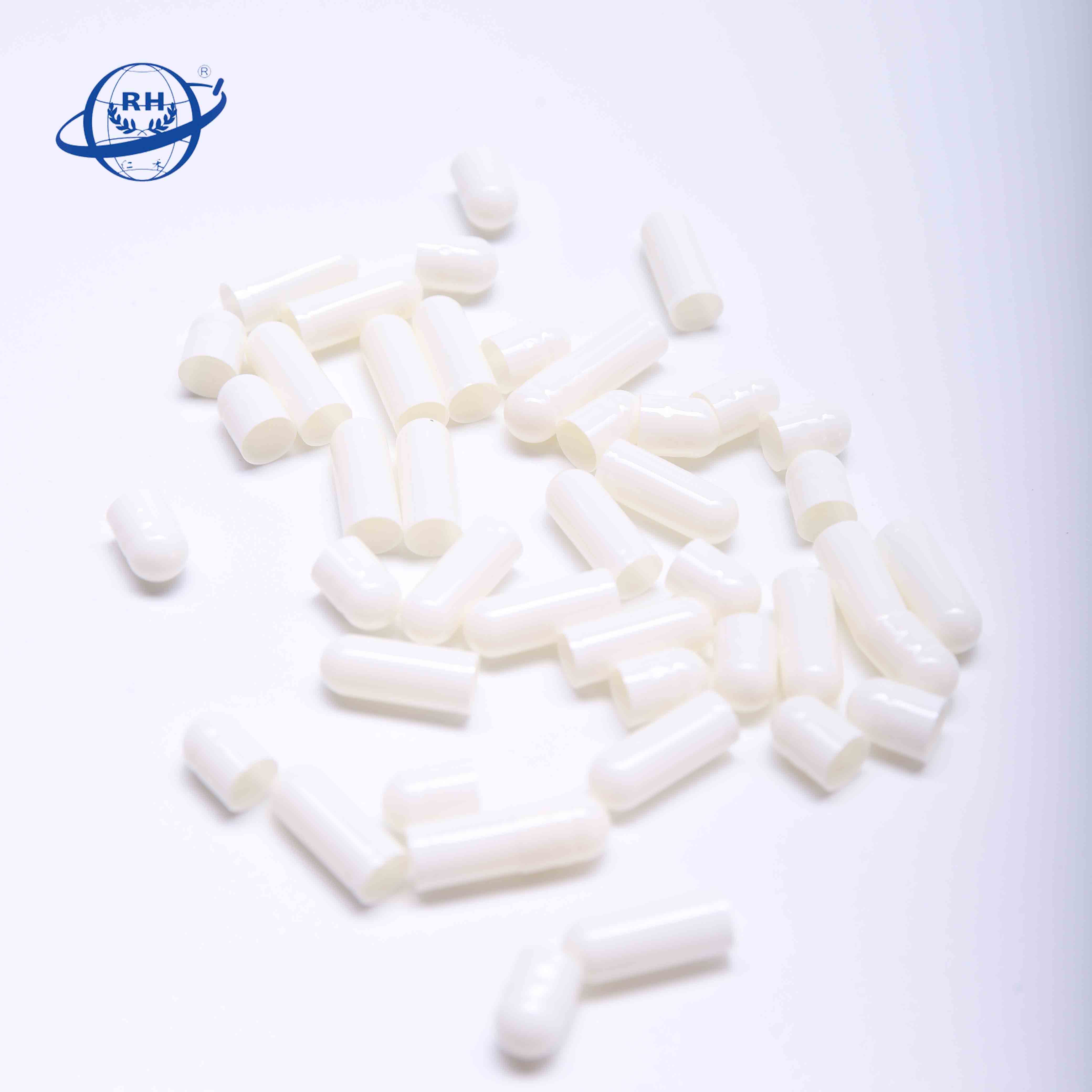 Wholesales empty gelatin white capsule shells size 0 ready to ship