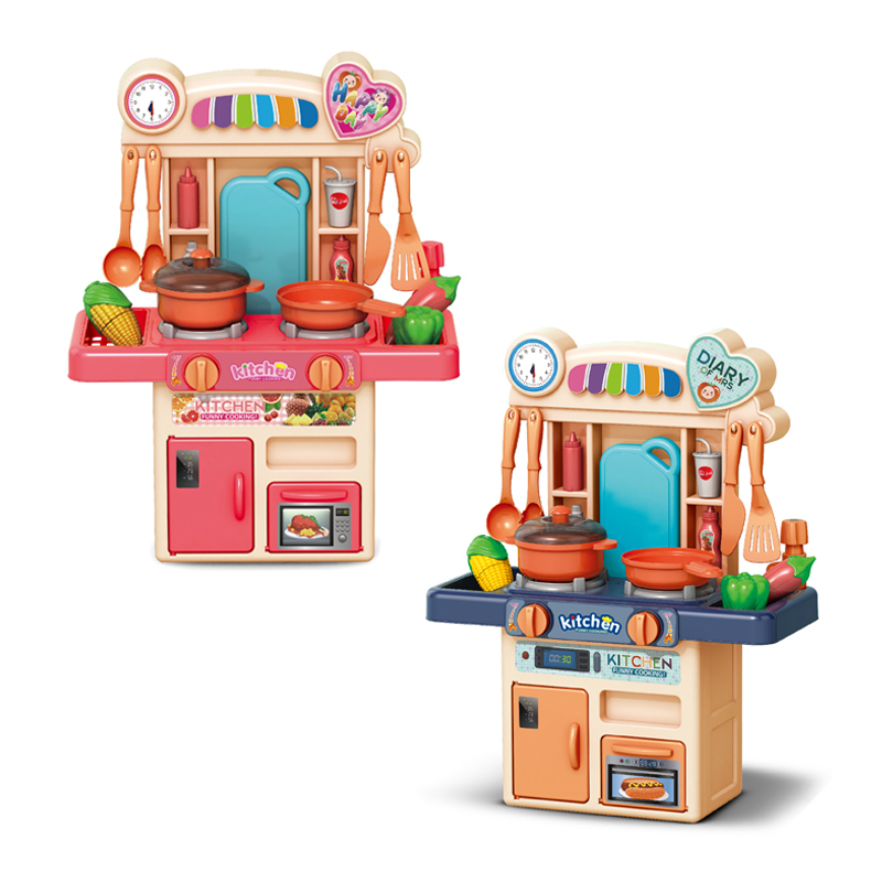 Kids Water Spray Kitchen Toy Cooking Set Musical Lights Electric Mini Pretend Play Kitchen Toys Kitchen Set