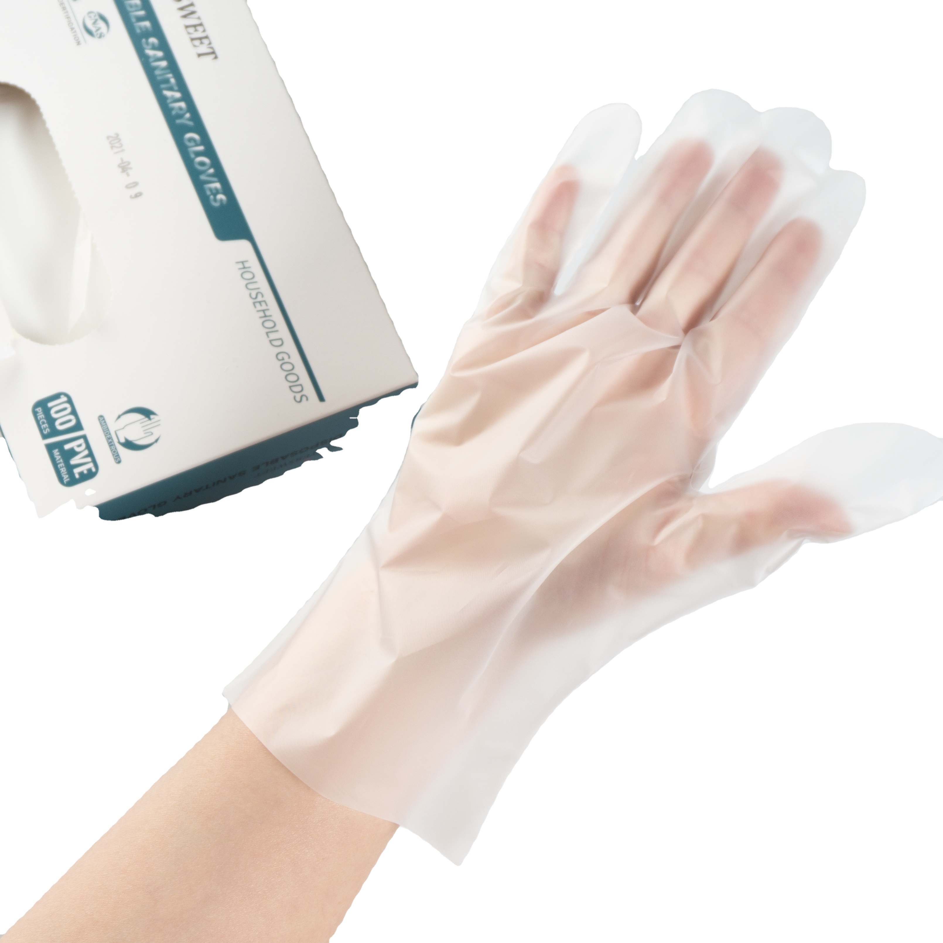 Полиэфирные полиэтиленовые пластиковые перчатки hdpe кухонные одноразовые перчатки