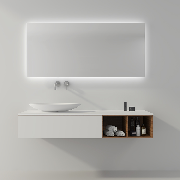 Bs-8326 профессиональное изготовление Ванна Vanity Твердой Поверхности столешница раковина Новый сантехники ванная комната умывальный таз
