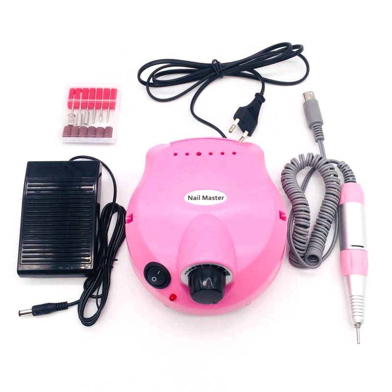 Factory professional portable brush-less nail drill pink rechargeable 25000 RPM electric nail drill