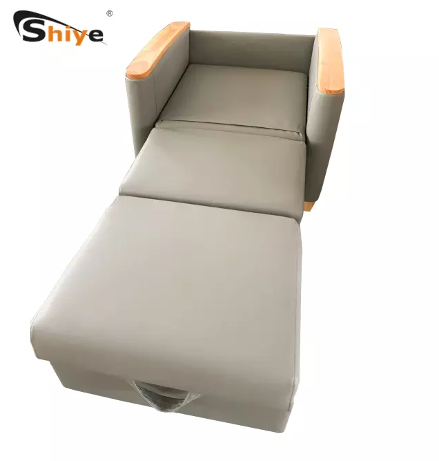 ISO 9001 Luxury Hospital Pull Out Chair Sleeper Chair