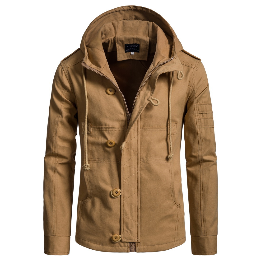 Wholesale fashionable tactical outerwear breathable lightweight windbreaker hood jacket