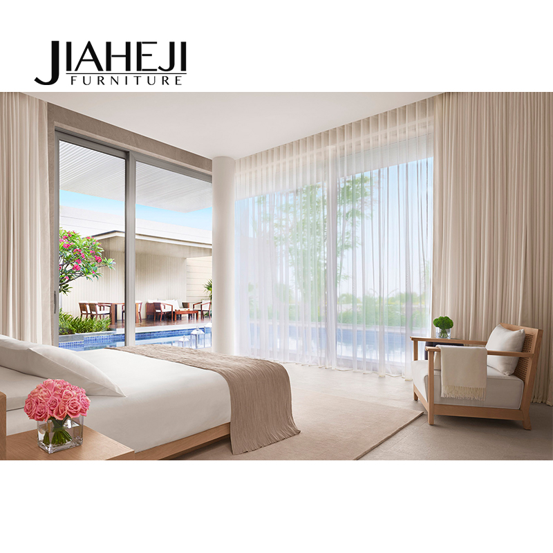 JIAHEJI-A005 по индивидуальному заказу, для приморского курорта, двуспальная кровать, для гостиничной мебели, для спальни