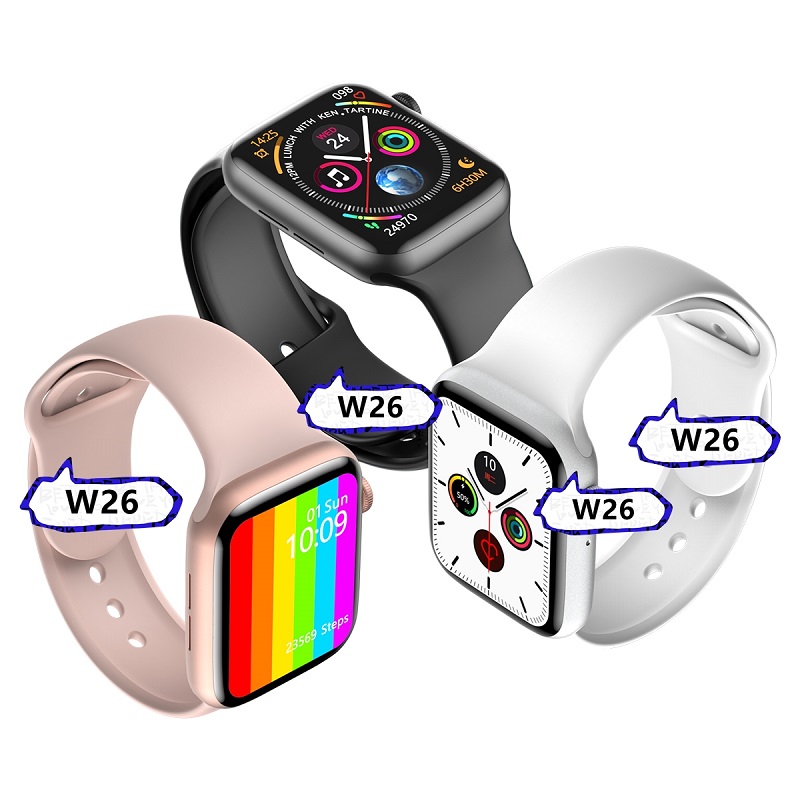 W26 1.75 inch Series 5 6 Smartwatch Blue tooth Call iwo 12 13 W26 Smart Watch for IOS Android