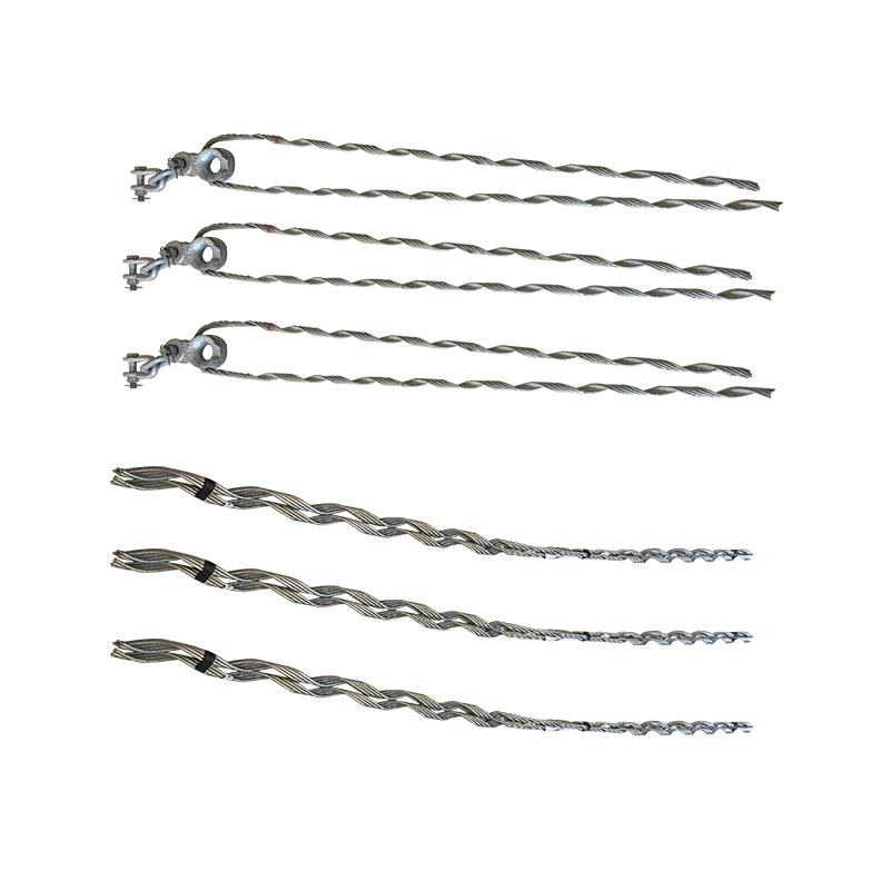 Preformed high quality helical stay wire strain clamp
