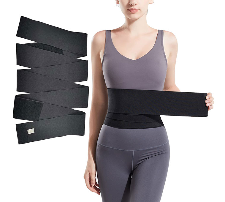 snatch me up bandage sweat wrap tummy belly stomach waist band wrap trainer trimmer belt for women