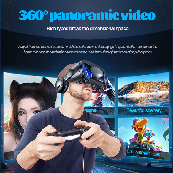 hot sale VRGpro visual experience oculos 3d glasses For 4.7-6.5 inch Iphone/Android Smartphone box gaming headset 3d Vr Glasses