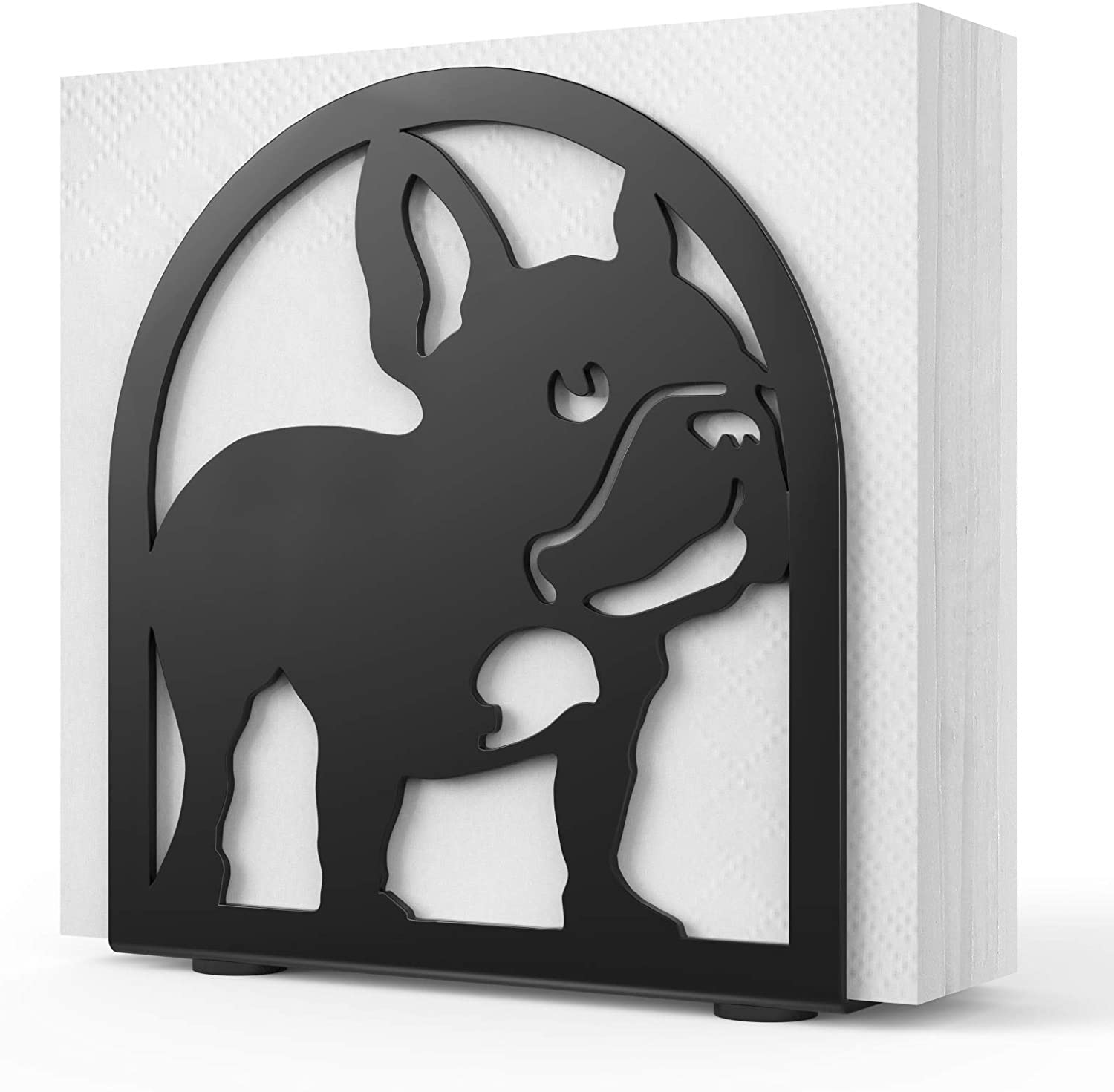 Nuovoware уникальный дизайн держатель для салфеток, черный металлический Настольный диспенсер для салфеток для кухонного дома настольного использования, черный
