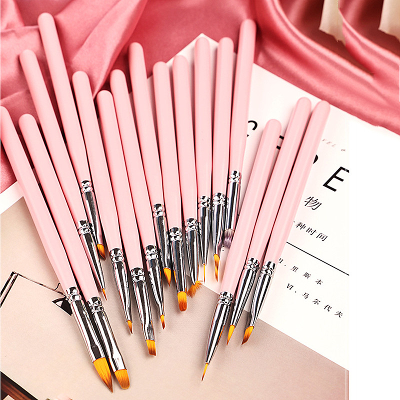 Wooden Handle Wholesale Round Liner Synthetic Hair Supplies Salon Paint Brush Set Art Brush For Acrylic Painting Set Kolinsky