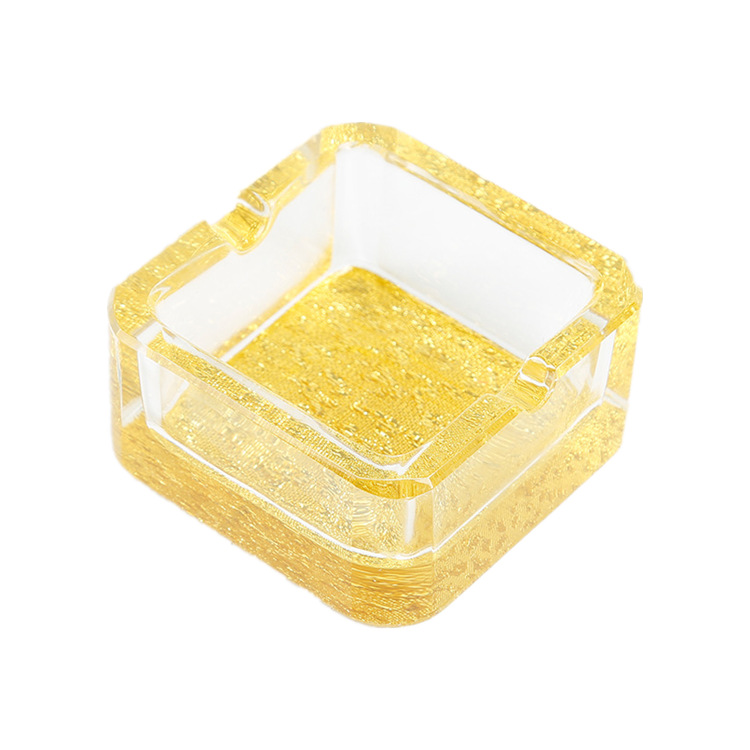 2021 manufacturers selling high-quality luxury square crystal ashtray simple craft glass ashtray