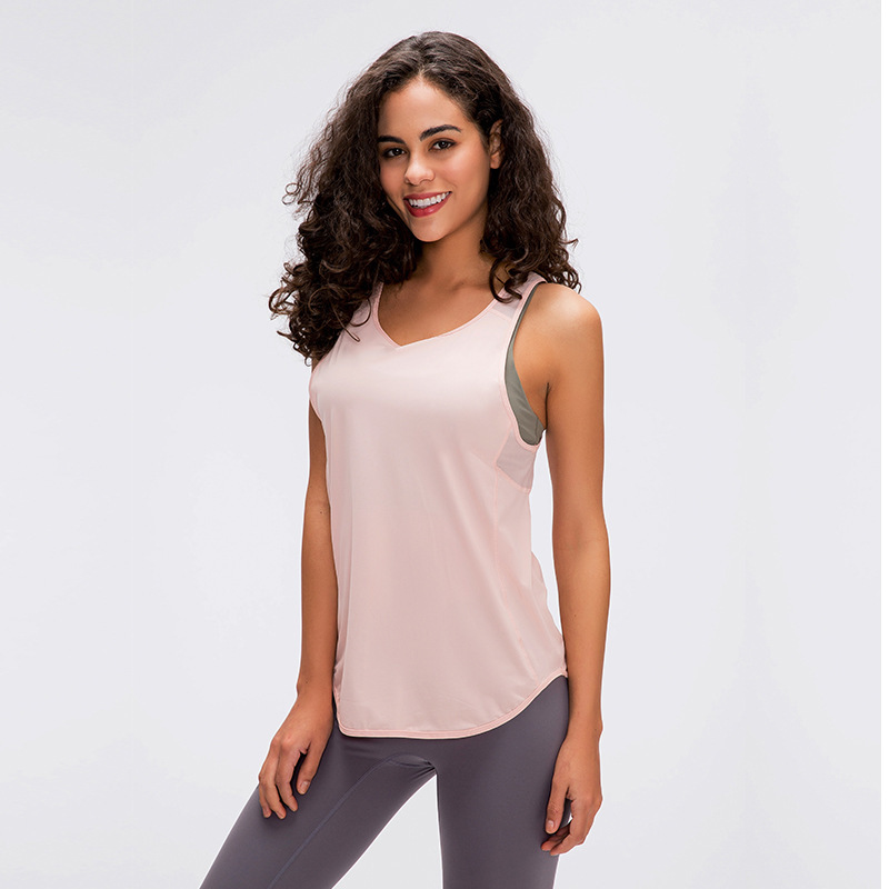 Plastic Raw Materials 2021 spring and summer new lightweight yoga sports vest solid color sleeveless quick dry Breathable runni