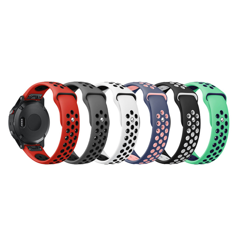 Мягкий силиконовый спортивный сменный ремешок 22 мм для Garmin Fenix 5/5 Plus/6/6 Pro/Forerunner 935/Aproach S60/Quatix 5/Instinct