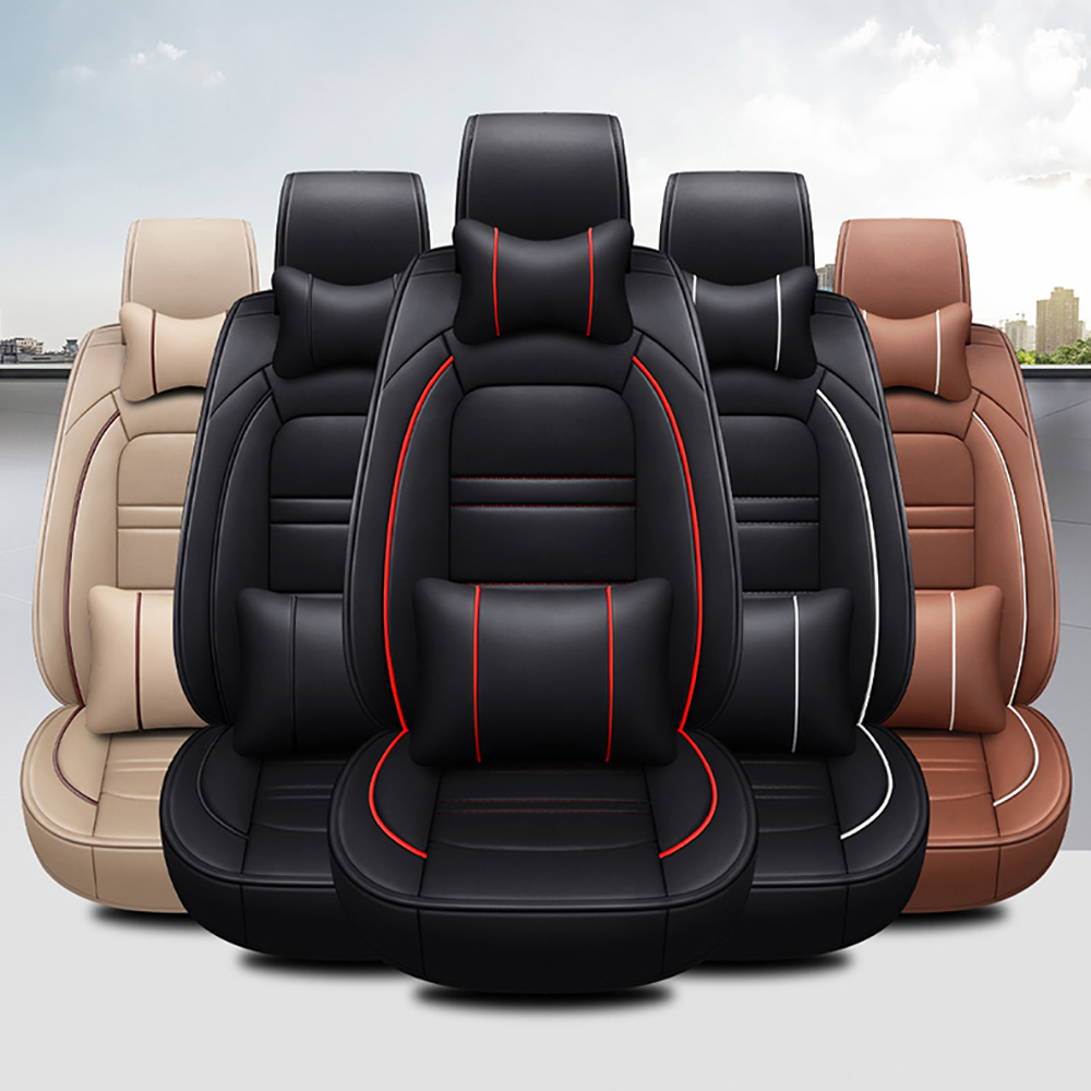 Fly5D автомобильные универсальные роскошные чехлы на сиденья высшего класса 5D из искусственной кожи